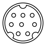 Image de connecteur mini-DIN 8 points (femelle)
